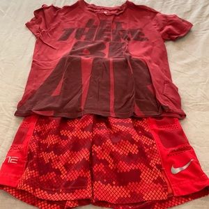 Nike shirt and shorts S and M